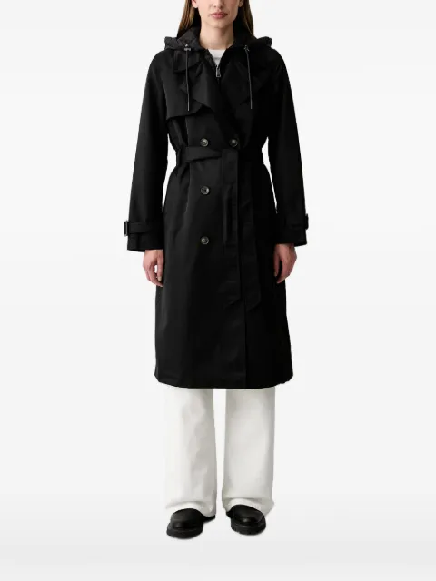 DKNY quilted-hood double-breasted trench coat