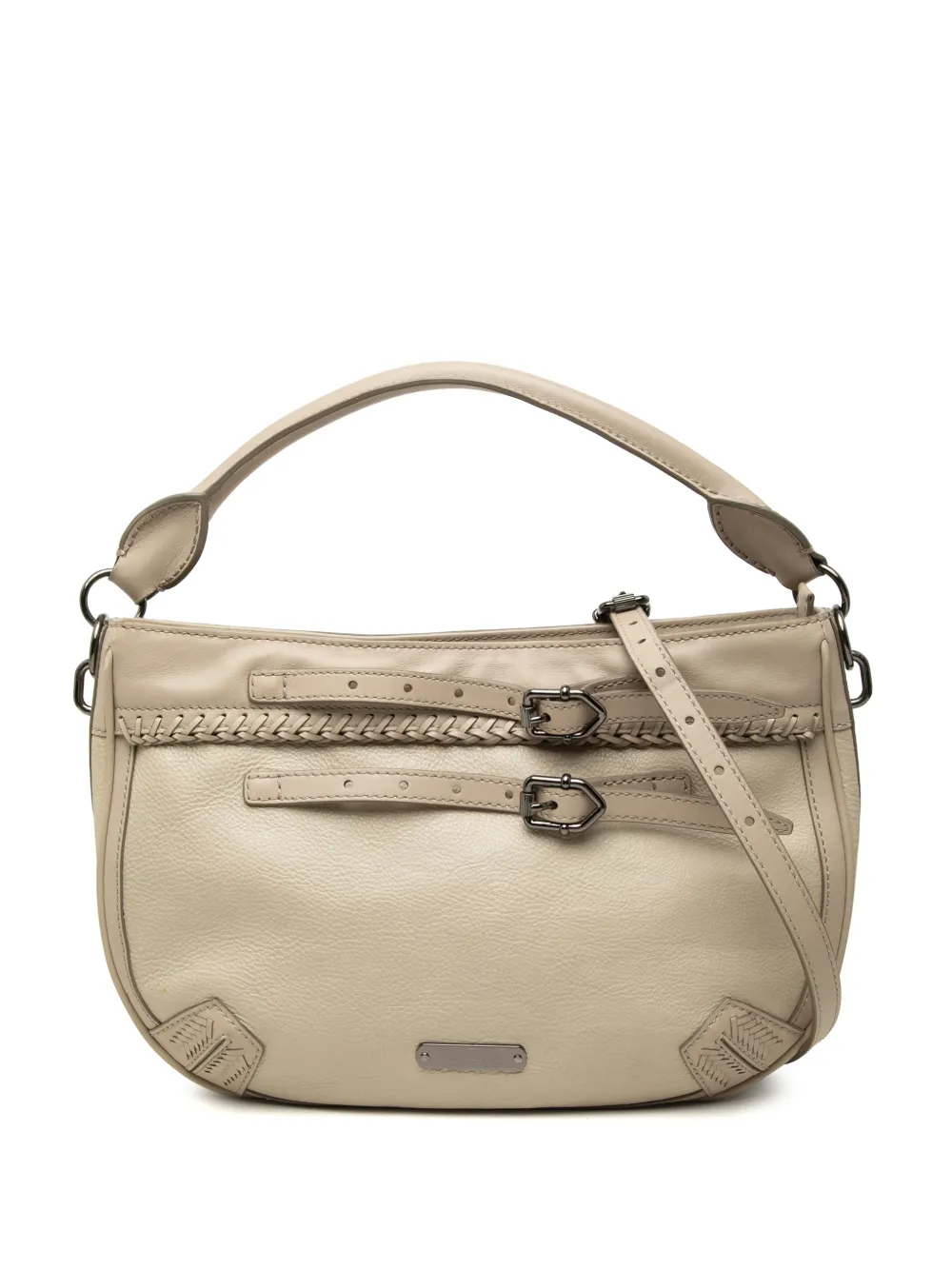 Burberry Pre-Owned 2000-2017 Small Bicolor Leather Waltham satchel - Marrone