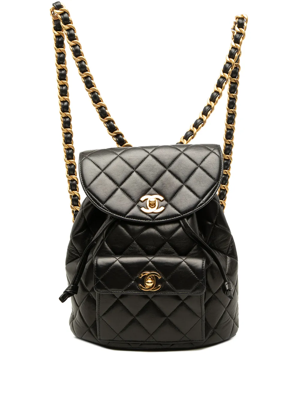CHANEL Pre-Owned 1996-1997 Medium Quilted Lambskin Duma backpack - Black