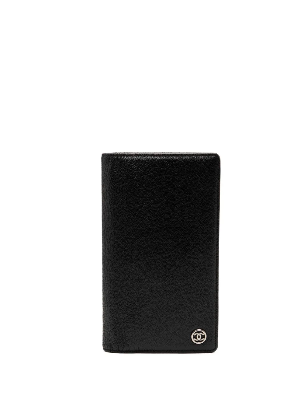 CHANEL Pre-Owned 2006-2008 CC Goatskin L Yen Wallet long wallets - Nero