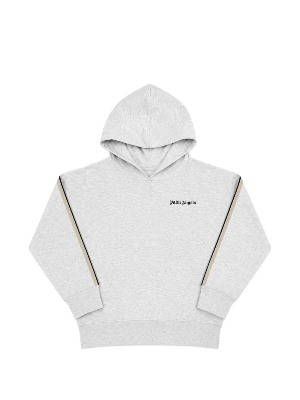 Palm Angels Kids logo-print side-stripe hoodie - Grigio