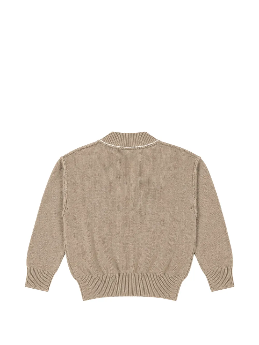 Palm Angels Kids Trui met intarsia logo Bruin