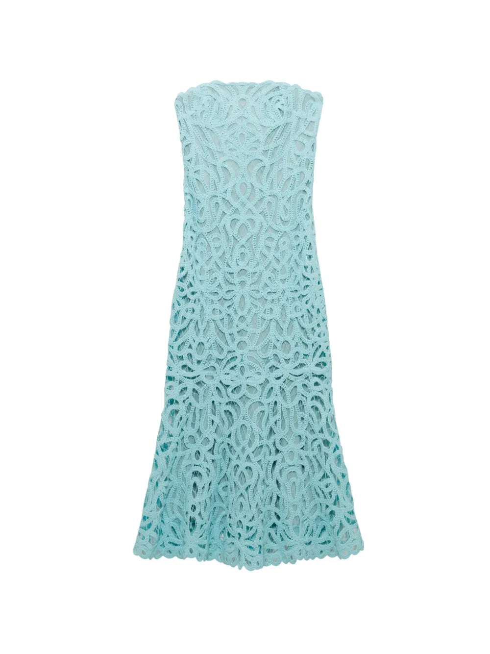 SIMKHAI Clairis guipure-lace bustier fitted midi dress - Blu