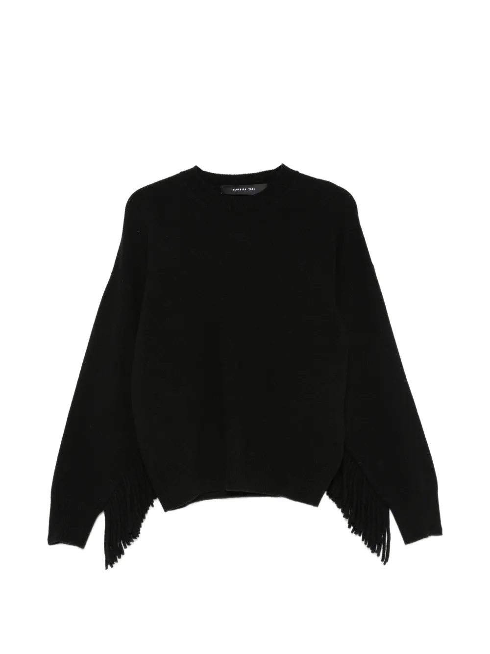 Federica Tosi fringe-detail sweater - Schwarz