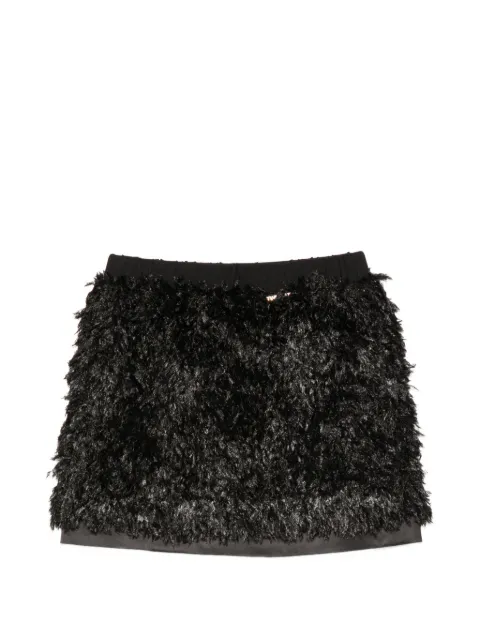 TWINSET Kids nederdel med fjereffekt og logoplade