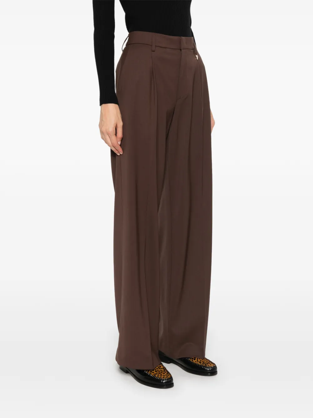 DONDUP pleated palazzo pants Bruin