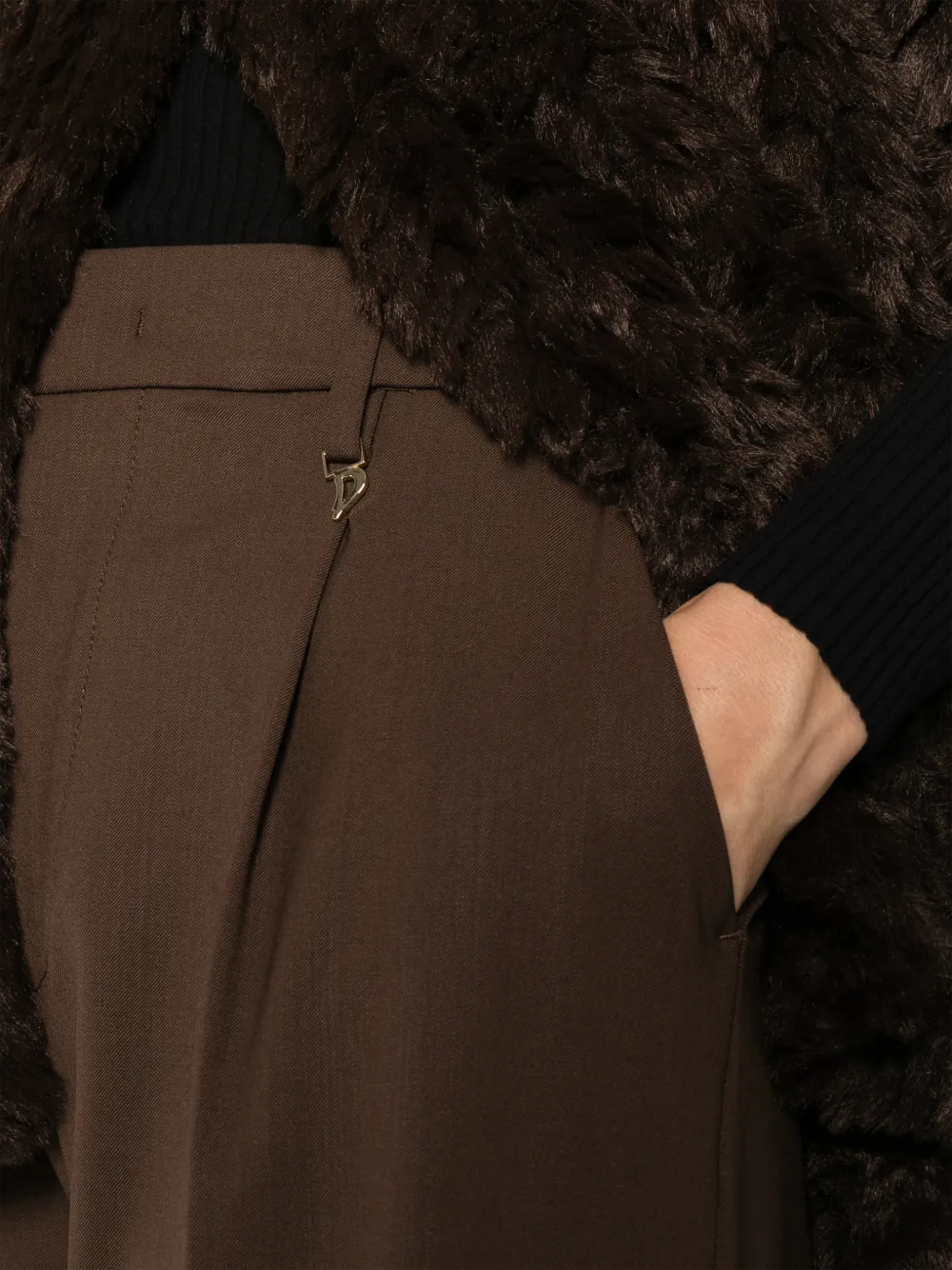 DONDUP pleated palazzo pants Bruin