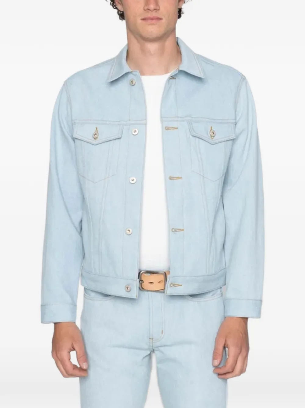Naked and Famous Secret Agent denim jack Blauw