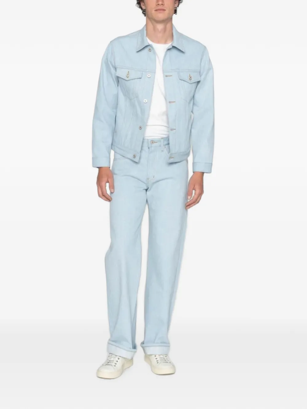 Naked and Famous Secret Agent denim jack Blauw