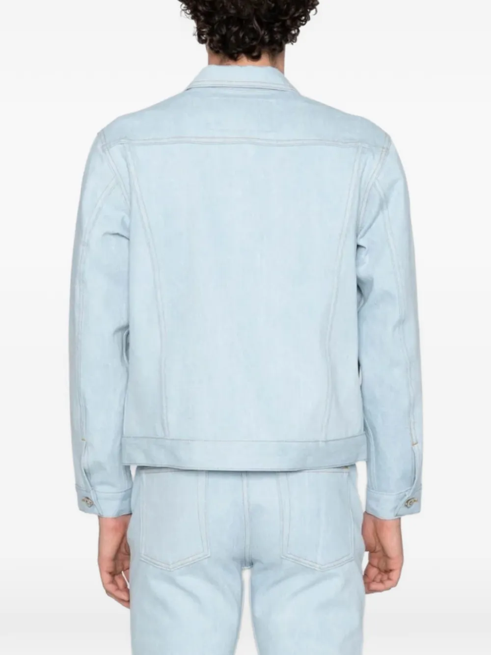 Naked and Famous Secret Agent denim jack Blauw
