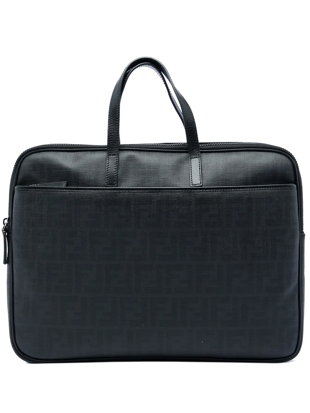 Fendi Pre-Owned 2010-2026 Zucca Spalmati business bag - Black