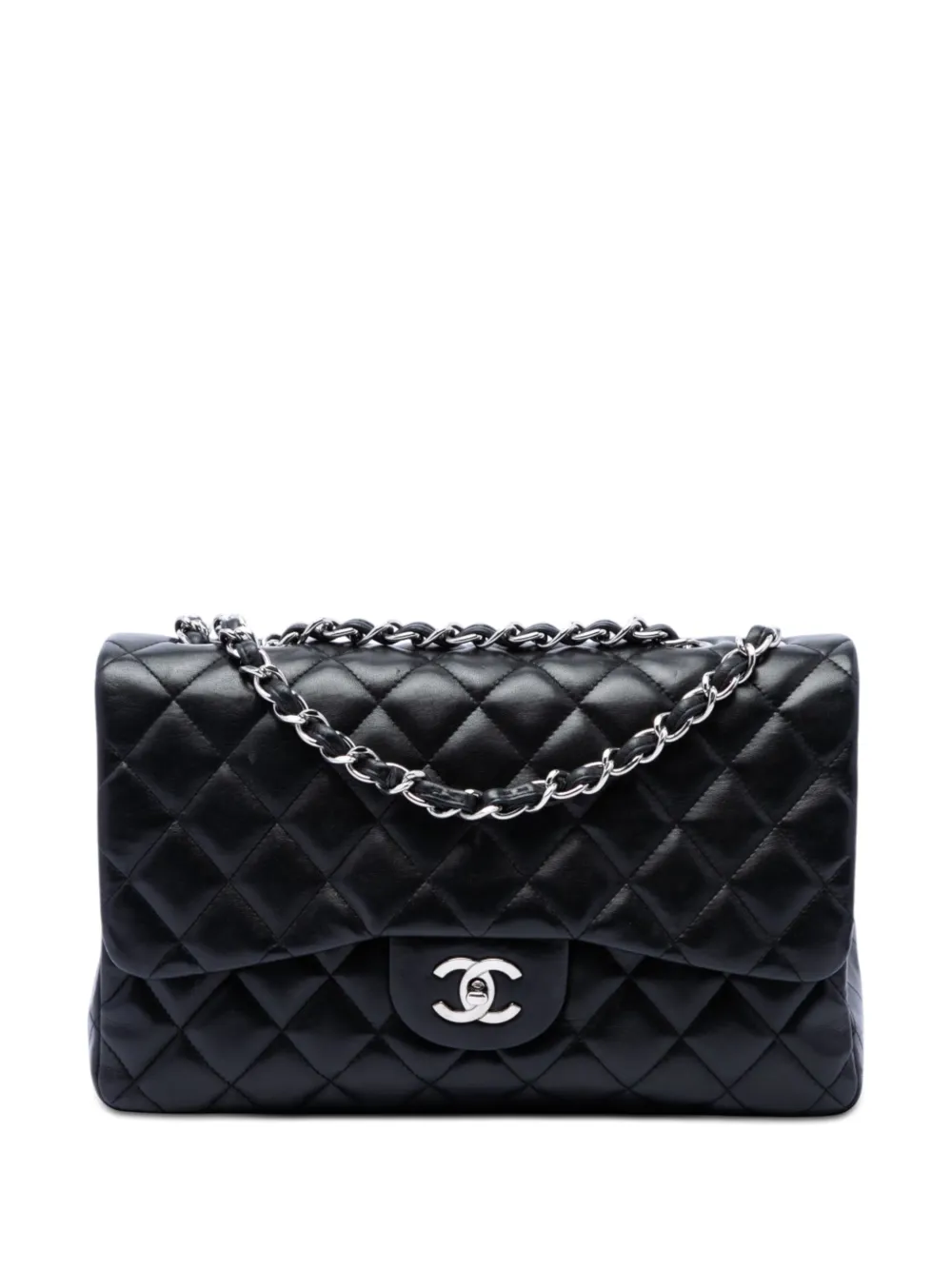 CHANEL Pre-Owned 2008-2009 Jumbo Classic Lambskin Single Flap shoulder bag - Nero