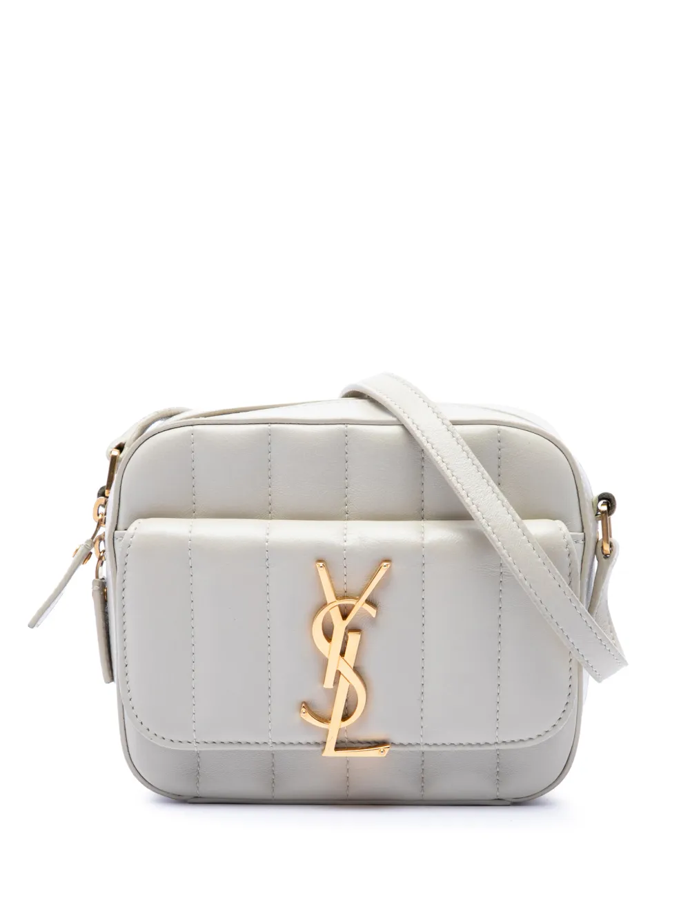 Saint Laurent Pre-Owned 2018 Toy Quilted Lambskin Vicky Camera Bag crossbody bag - Bianco
