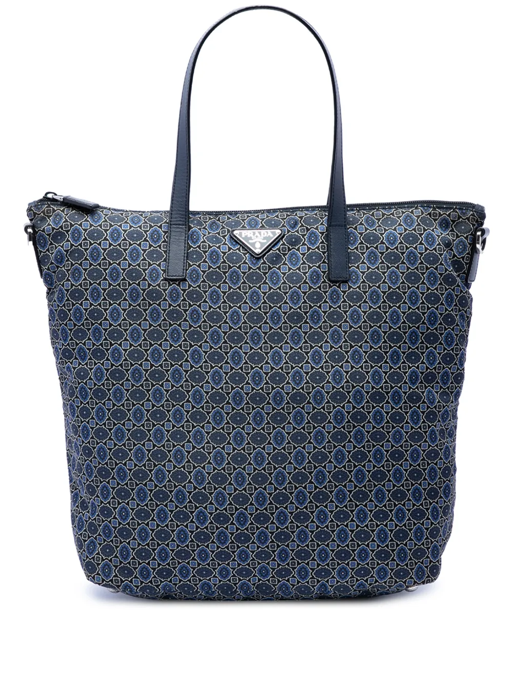 Prada Pre-Owned 2013-2026 Tessuto Floral Stampato satchel - Blue