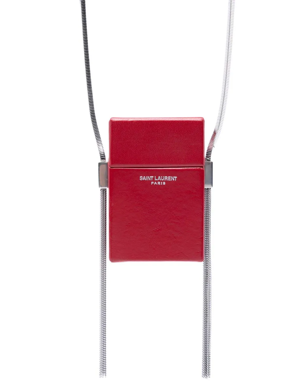 Saint Laurent Pre-Owned 2019 Mini Lambskin Smoking Box crossbody bag - Red