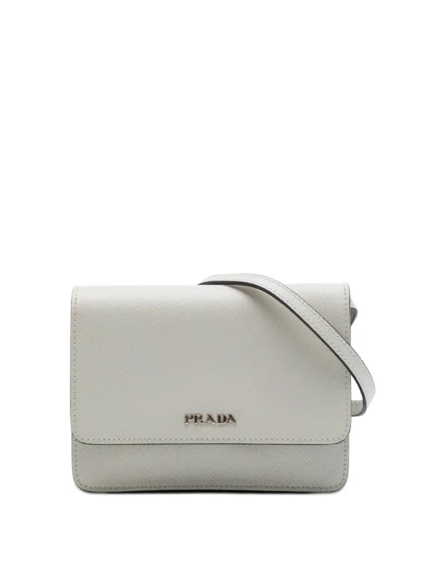 Prada Pre-Owned 2021-2026 サフィアーノ ウォレットオンストラップ 