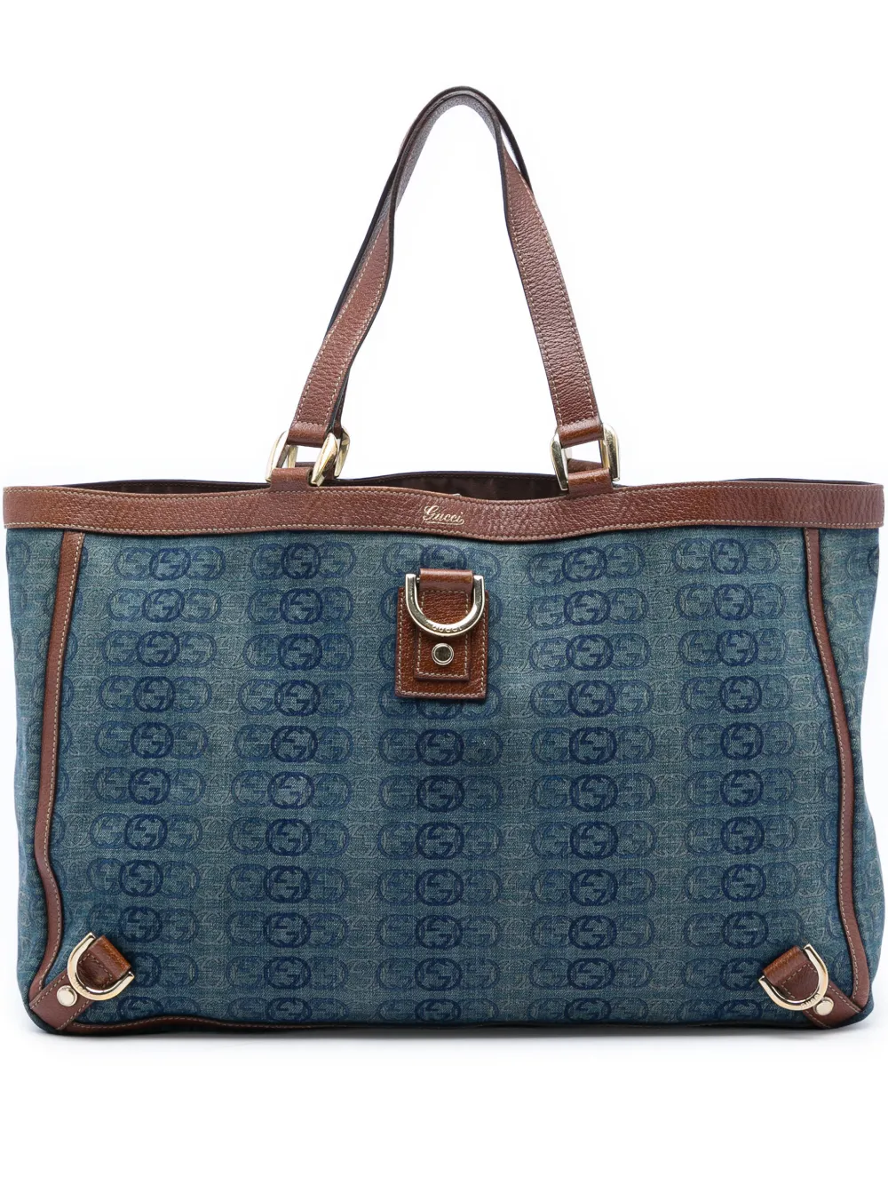 Gucci Pre-Owned 2000-2015 Denim Interlocking G Abbey D Ring tote bag - Blu