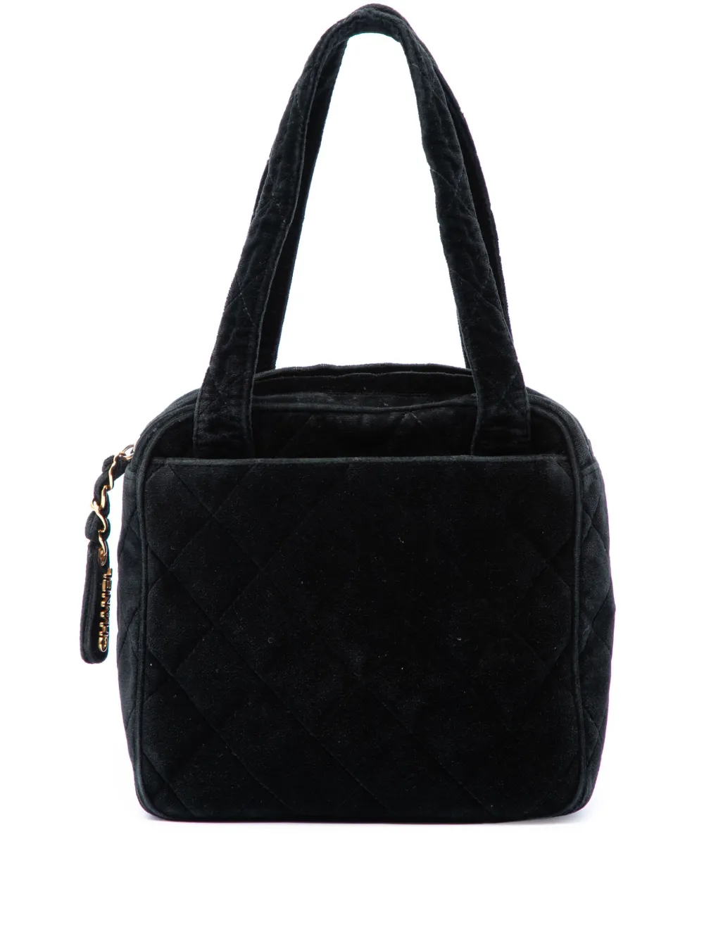 CHANEL Pre-Owned 1996-1997 CC Quilted Velvet handbag - Black