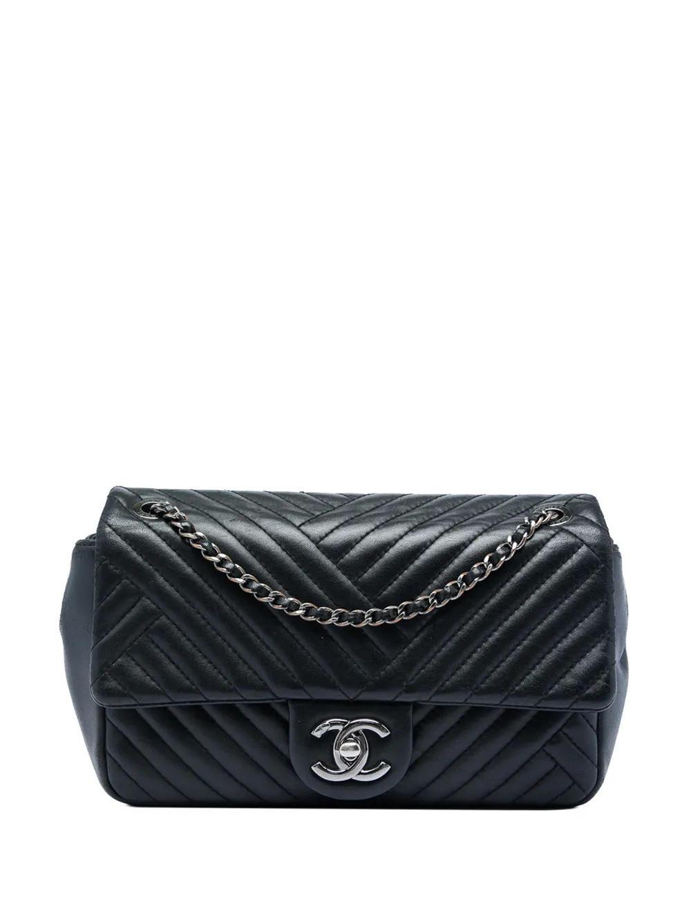 CHANEL Pre-Owned 2015-2016 Small Lambskin CC Crossing Flap shoulder bag - Black