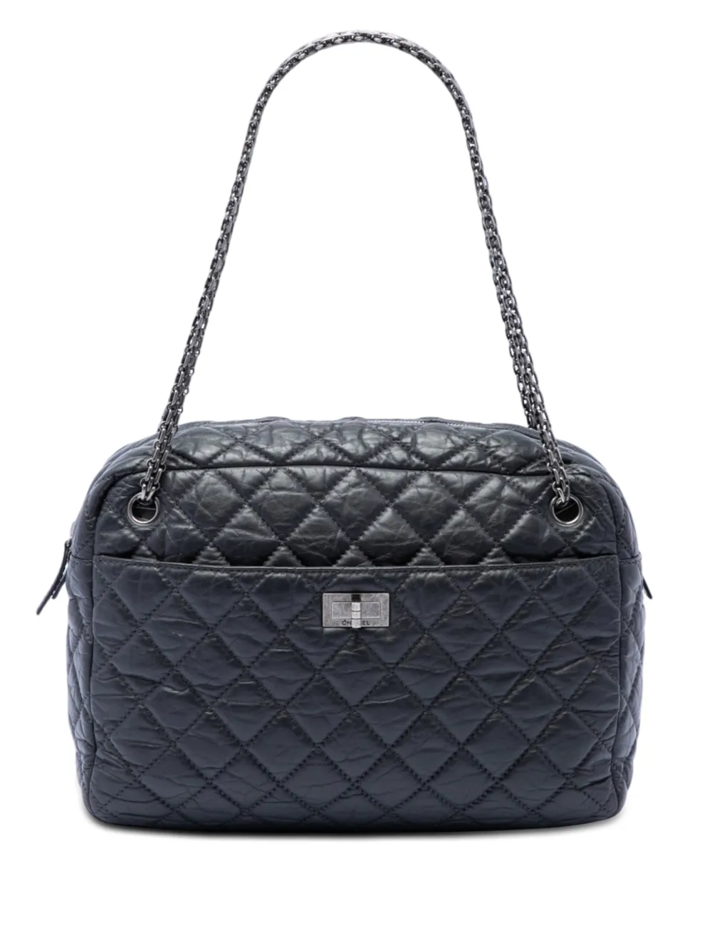 CHANEL Pre-Owned 2011 Large Quilted Aged Calfskin Reissue Camera Bag shoulder bag - Black
