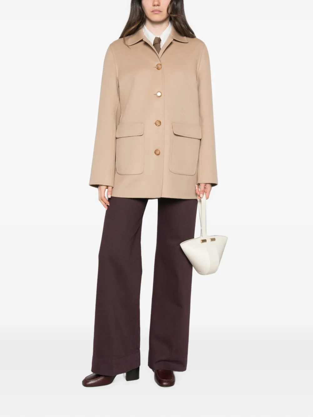 Valentino Garavani Wollen jas Beige