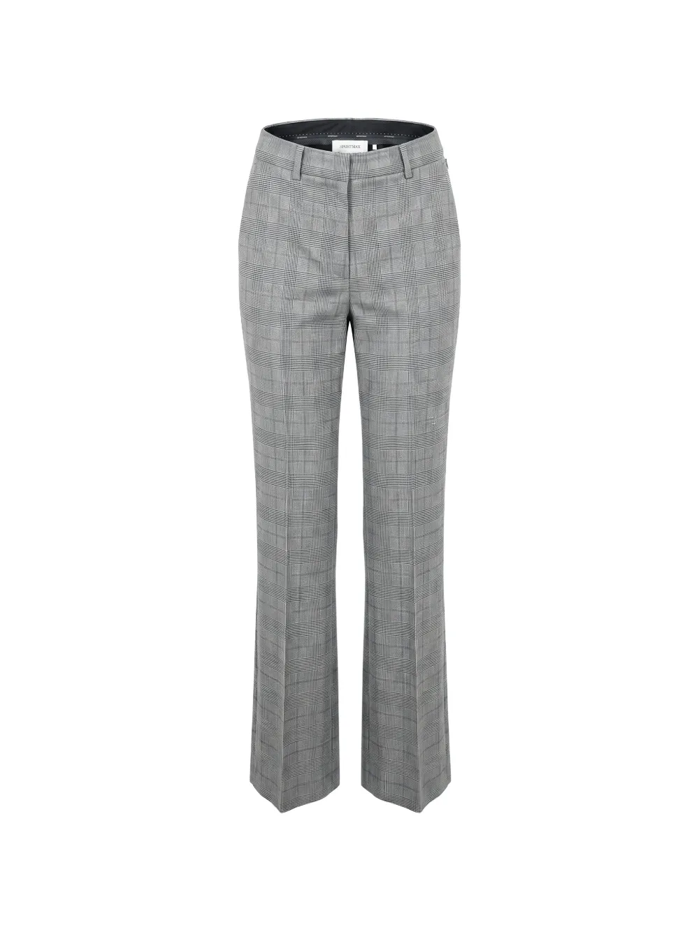 Sportmax check-pattern wool trousers - Grey