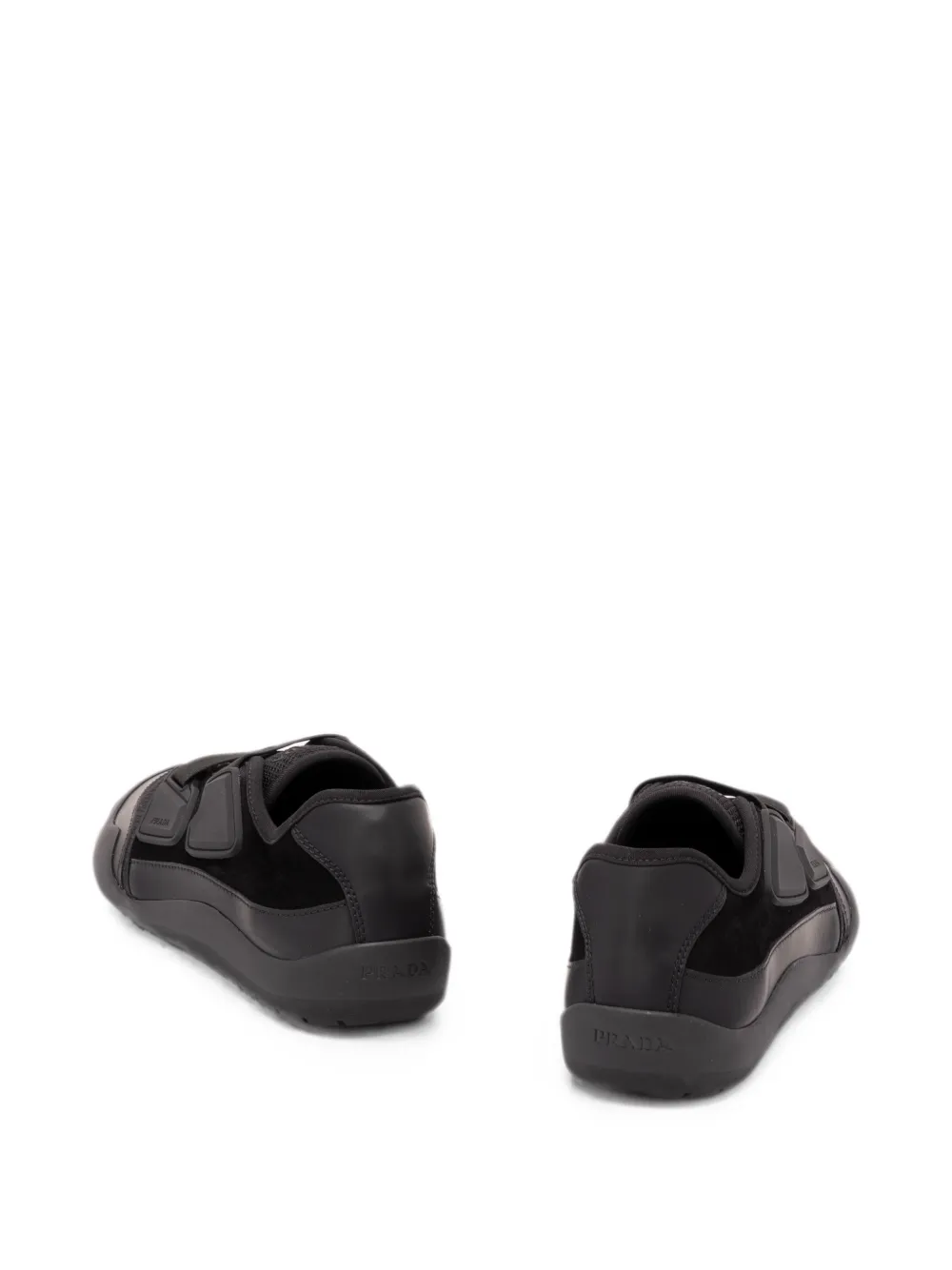 Prada touch-strap mesh sneakers Zwart