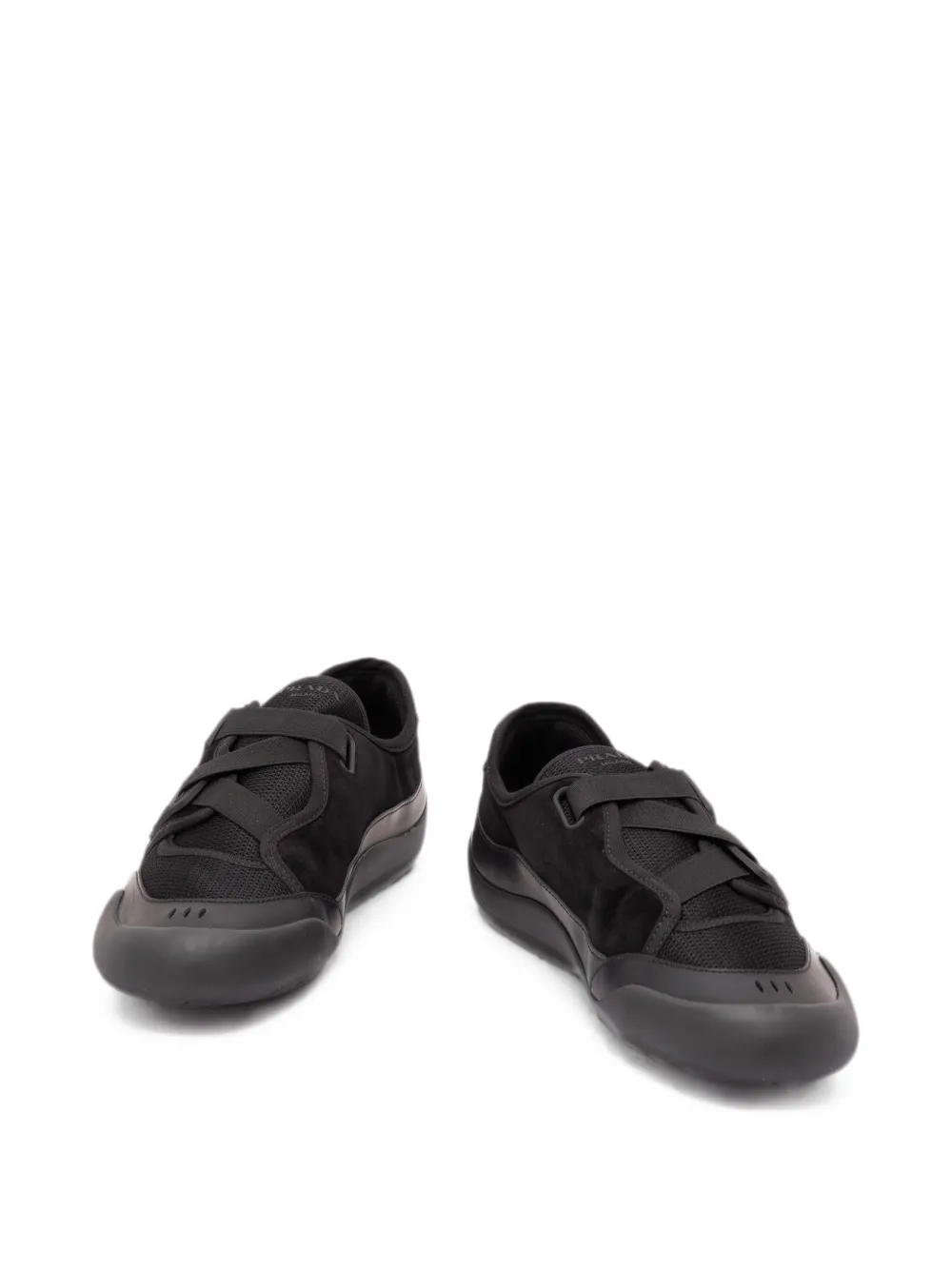 Prada touch-strap mesh sneakers Zwart