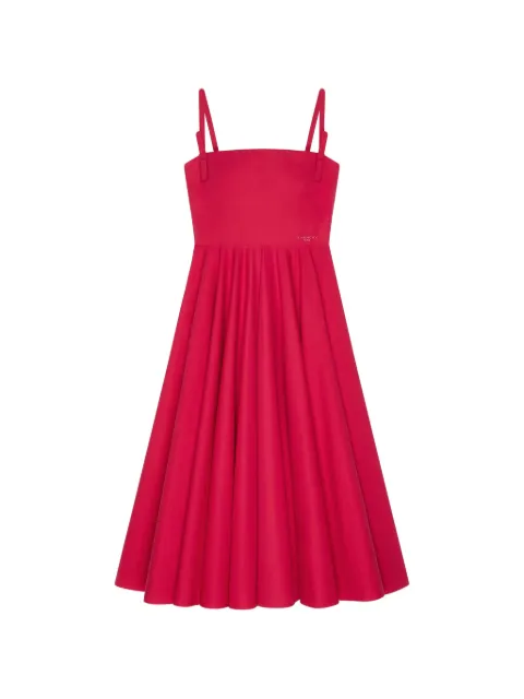 Givenchy sliced long dress in poplin with bows