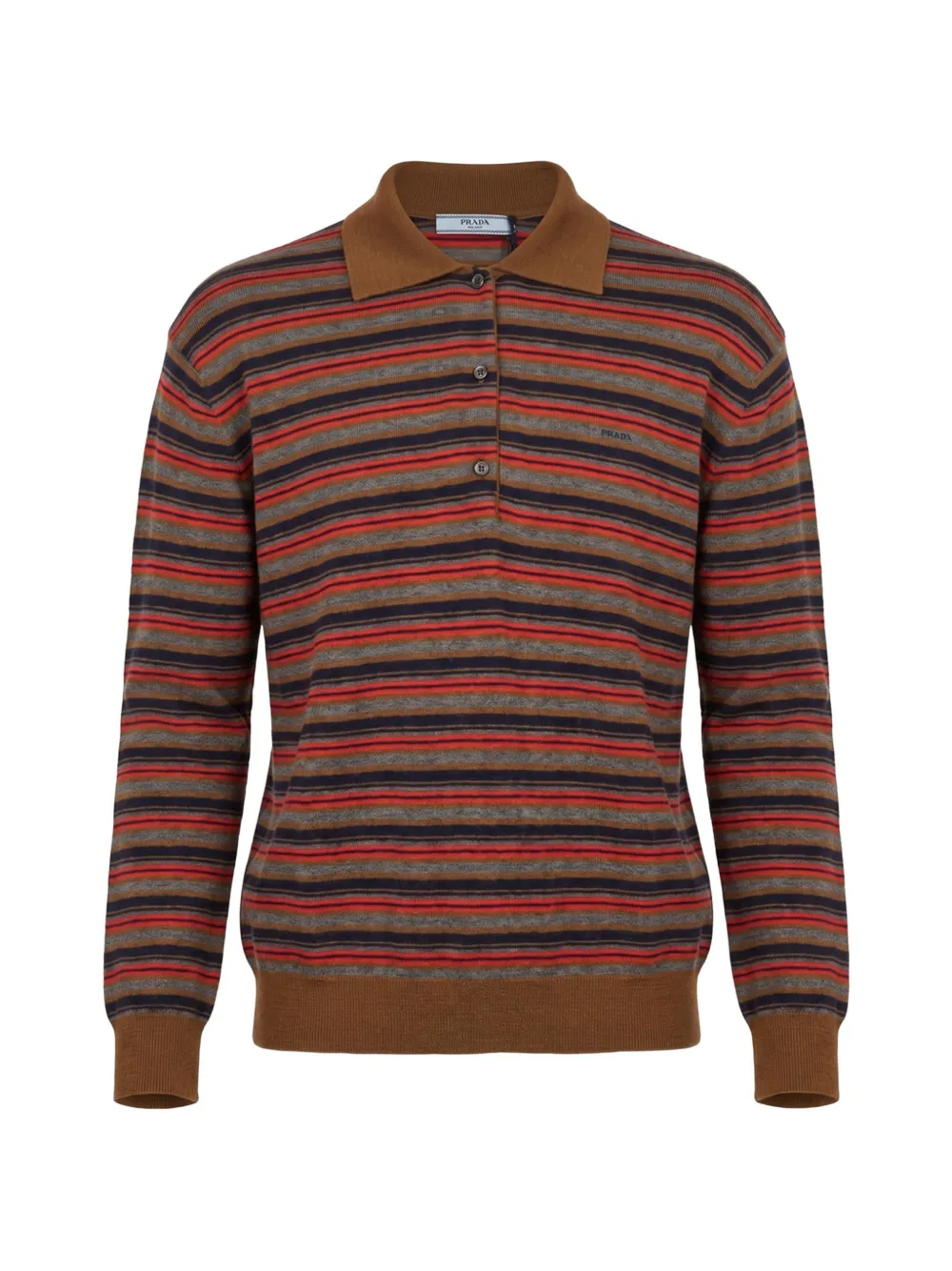Prada striped cashmere sweater - Marrone