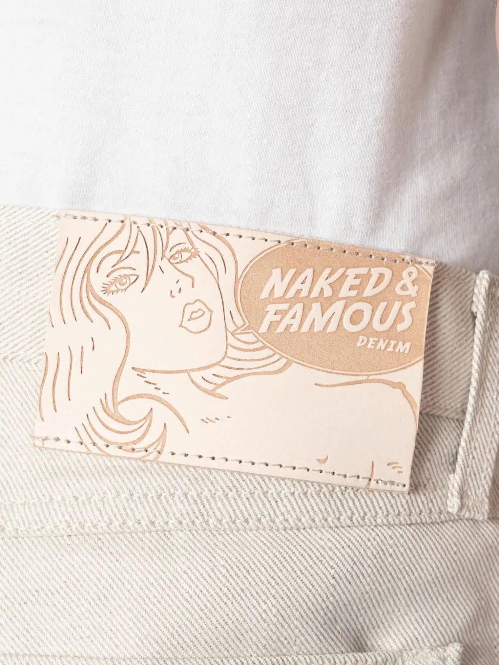 Naked and Famous True Guy straight jeans Beige