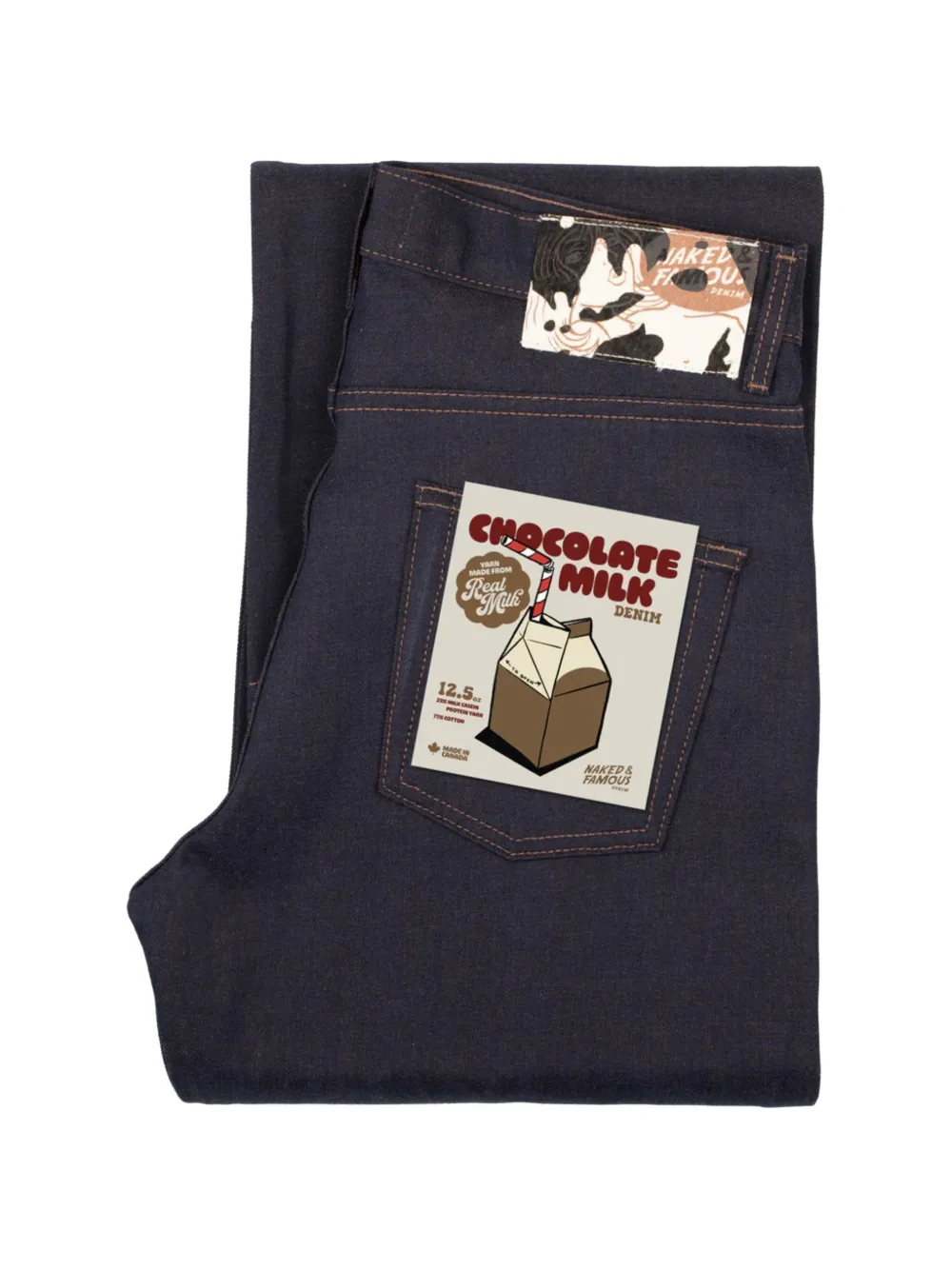 Naked and Famous Strong Guy - Chocolate Milk jeans - Blu