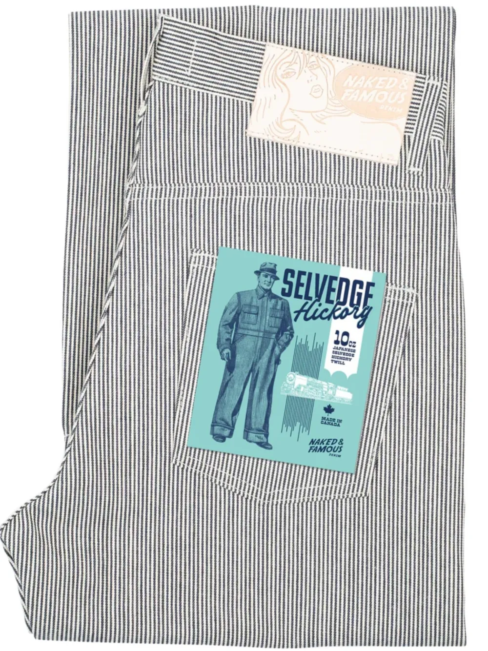 Naked and Famous Strong Guy straight jeans Wit