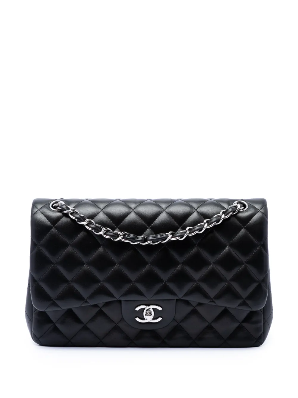CHANEL Pre-Owned 2012 Jumbo Classic Lambskin Double Flap shoulder bag - Schwarz
