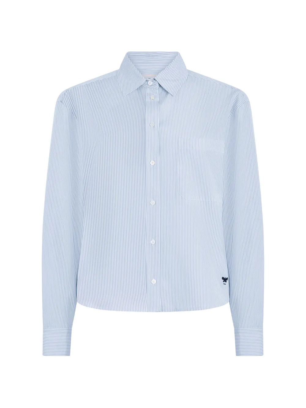 Weekend Max Mara vertical-stripe chest-pocket shirt - Bianco