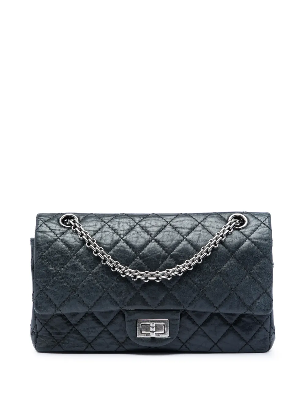 CHANEL Pre-Owned 2011 Quilted Aged Calfskin Reissue 2.55 Double Flap 225 shoulder bag - Black