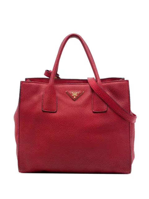 Prada Pre-Owned 2013-2026 Vitello Daino Open verstelbare shopper