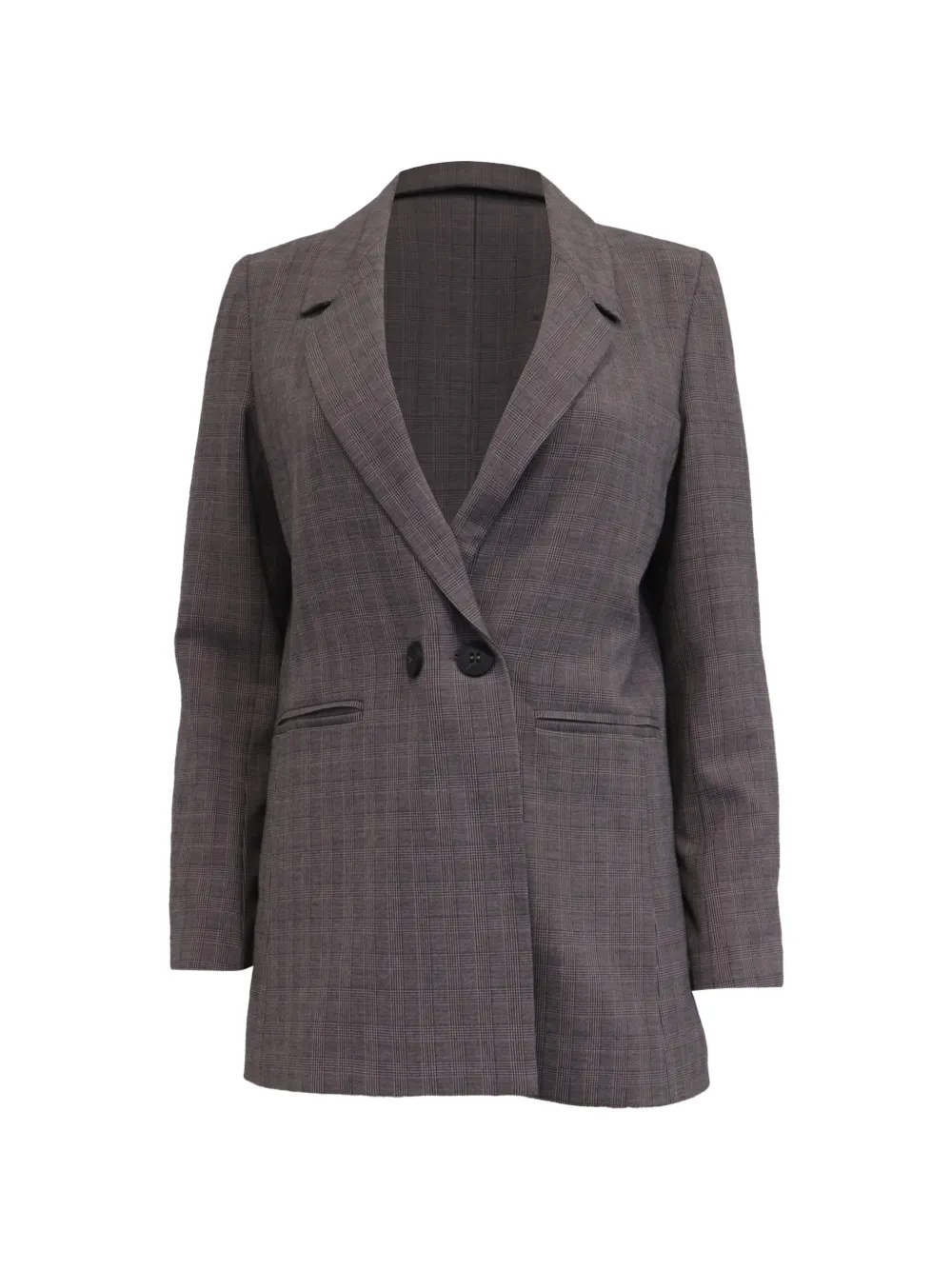 Pre-owned Anine Bing 2020s Madeleine Checked Blazer In Brown