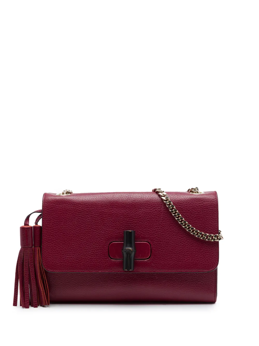 Gucci Pre-Owned 2016-2026 Medium Leather Miss Bamboo crossbody bag - Rosso