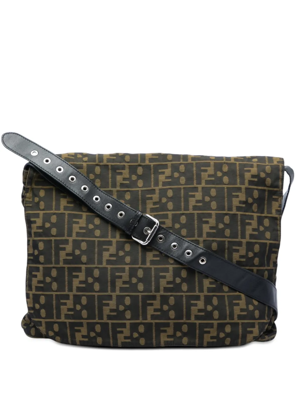 Fendi Pre-Owned 2000-2010 Zucca Canvas Skull Messenger Bag crossbody bag - Brown