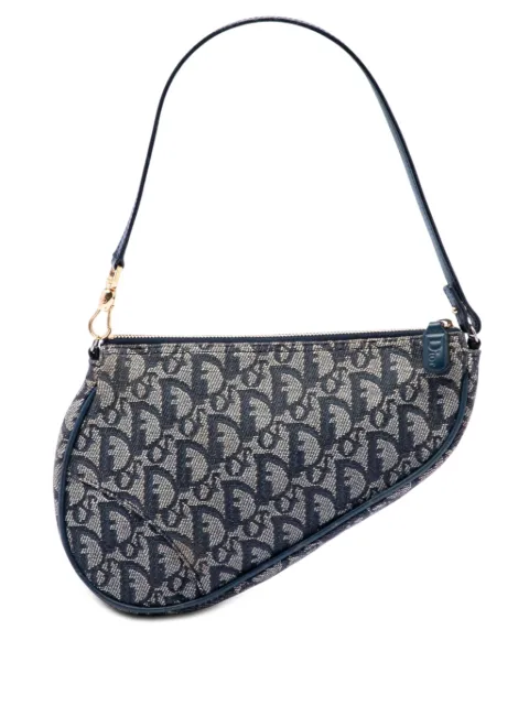 Christian Dior Pre-Owned 2000 Mini Diorissimo Canvas Saddle Pochette shoulder bag