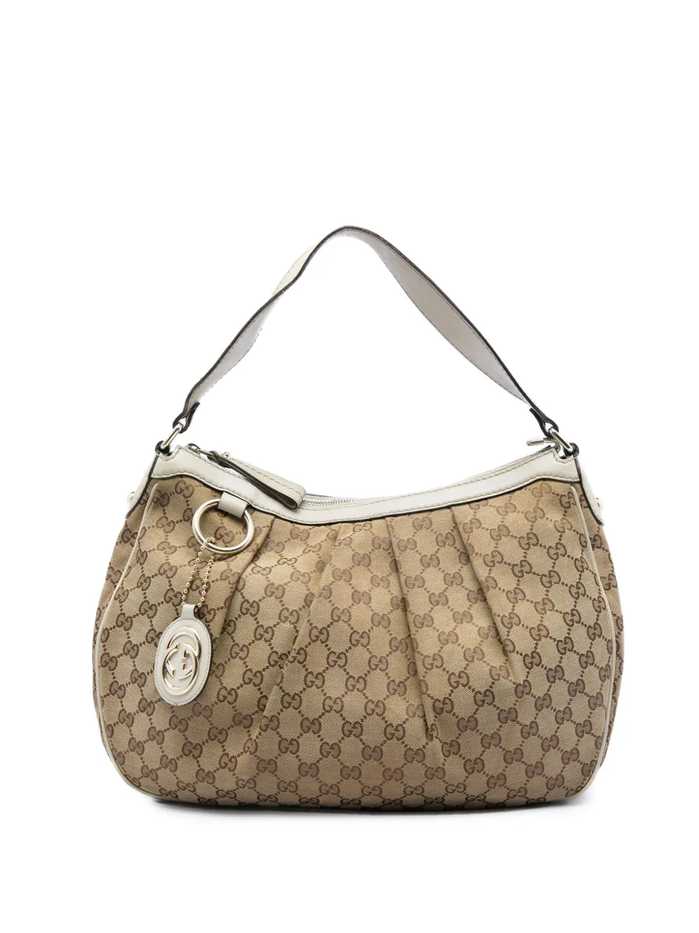 Gucci Pre-Owned 2016-2026 GG Canvas Sukey shoulder bag - White