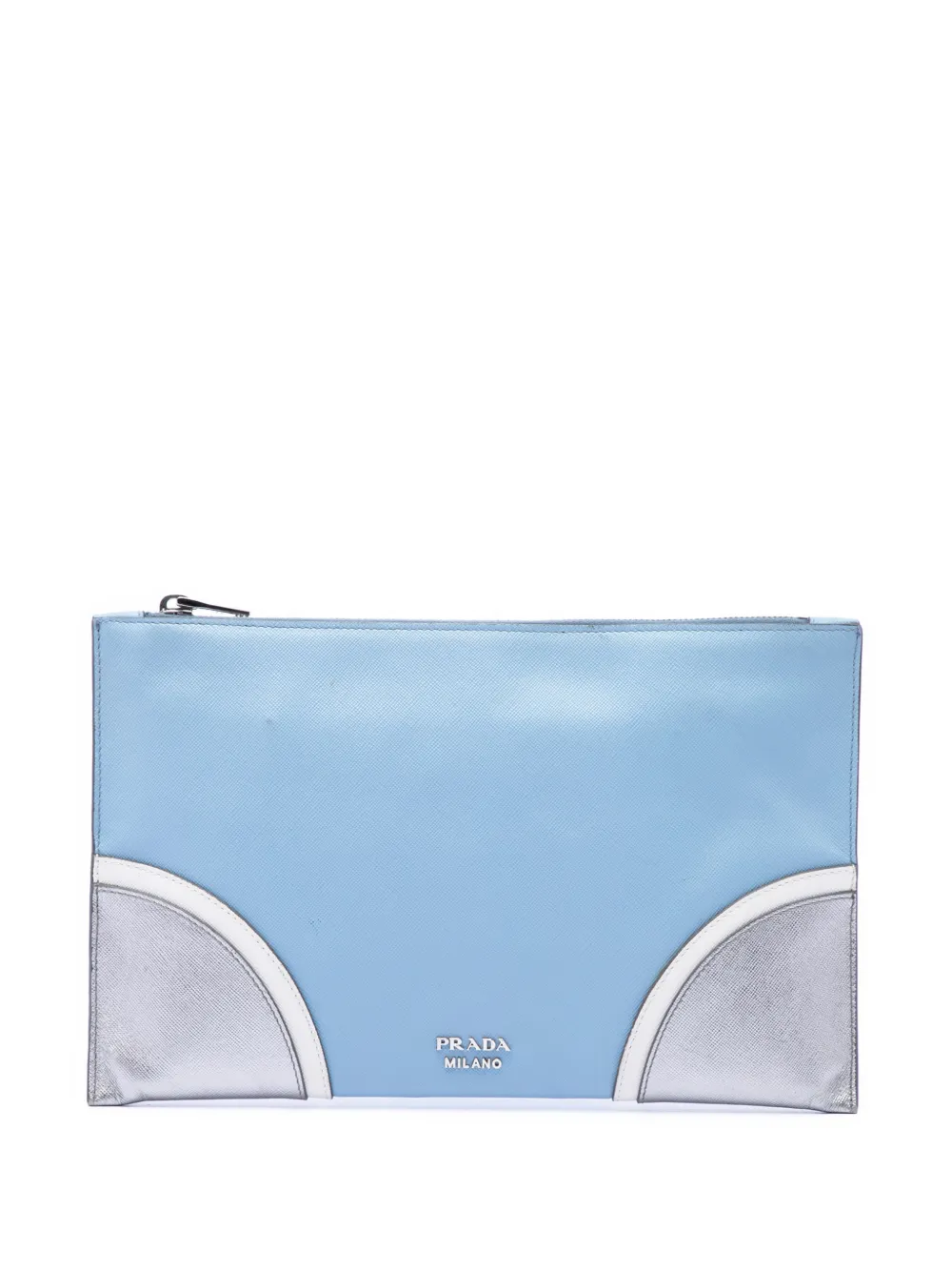 Prada Pre-Owned 2010-2026 Tricolor Saffiano clutch bag - Blau