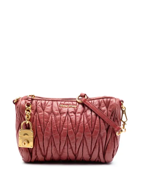 Miu Miu Pre-Owned bolsa de hombro de piel matelassé 2010-2026