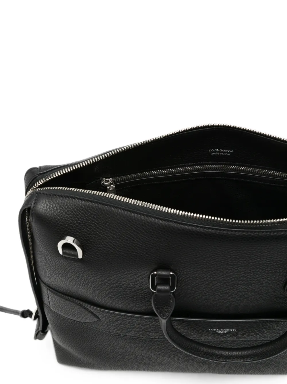 Dolce & Gabbana Leren aktetas Zwart