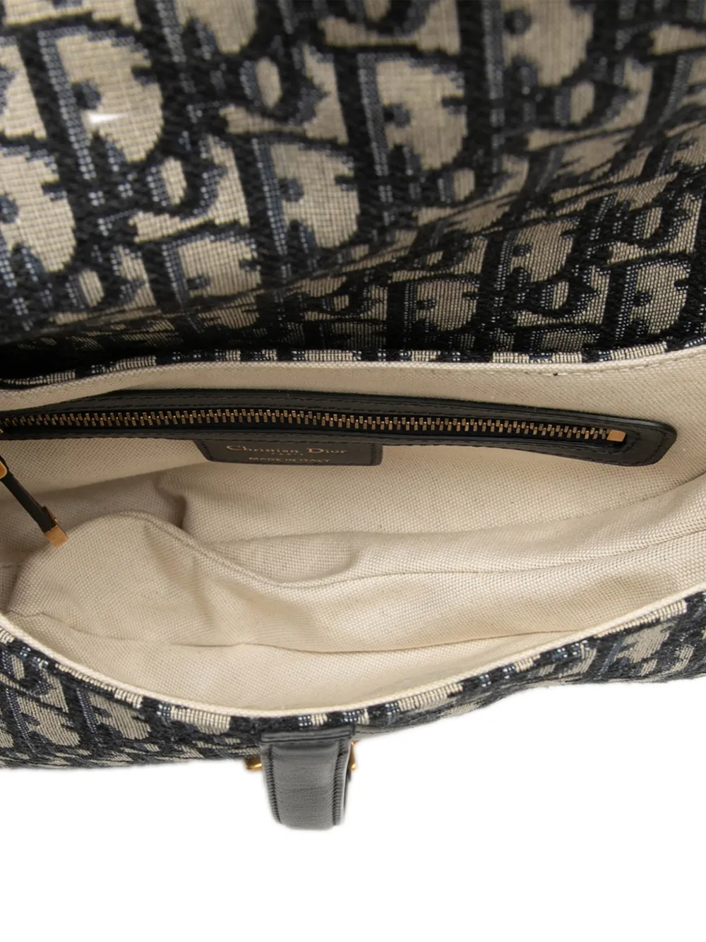 Dior Pre-owned 2018 Oblique Canvas Saddle Bag Shoulder Bag in Blue, view 5
