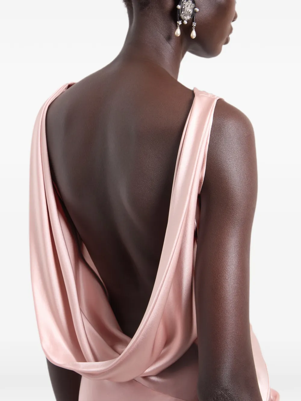Nina Ricci Asymmetrische gedrapeerde midi-jurk Roze
