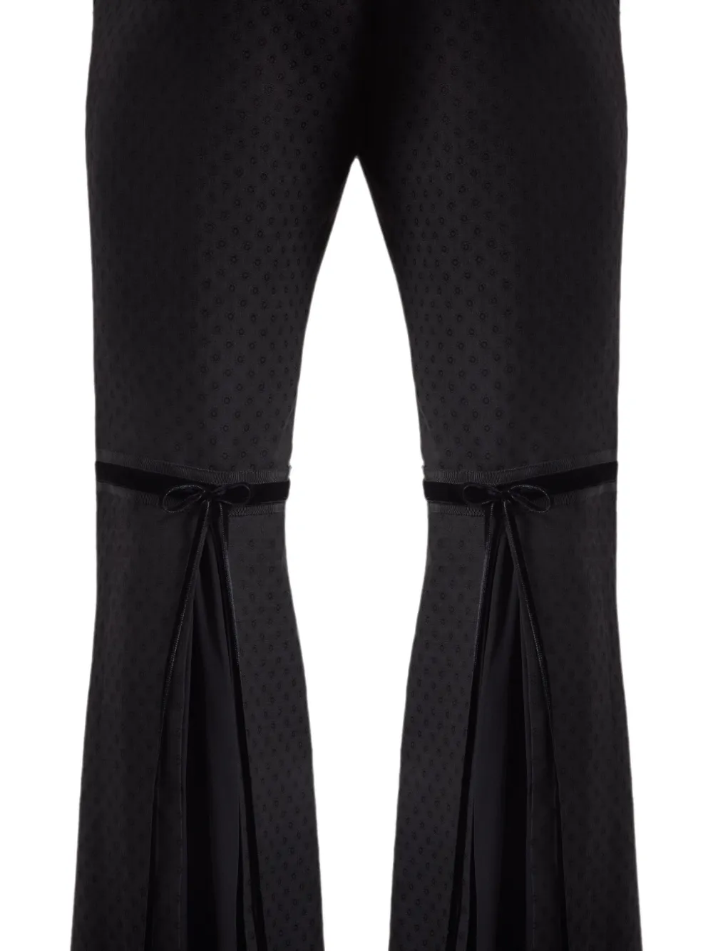Nina Ricci Jacquard-tailoring Flared Trousers in Black, view 5