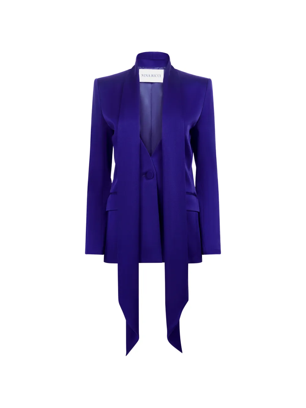 Nina Ricci scarf-detail Cady blazer - Blau