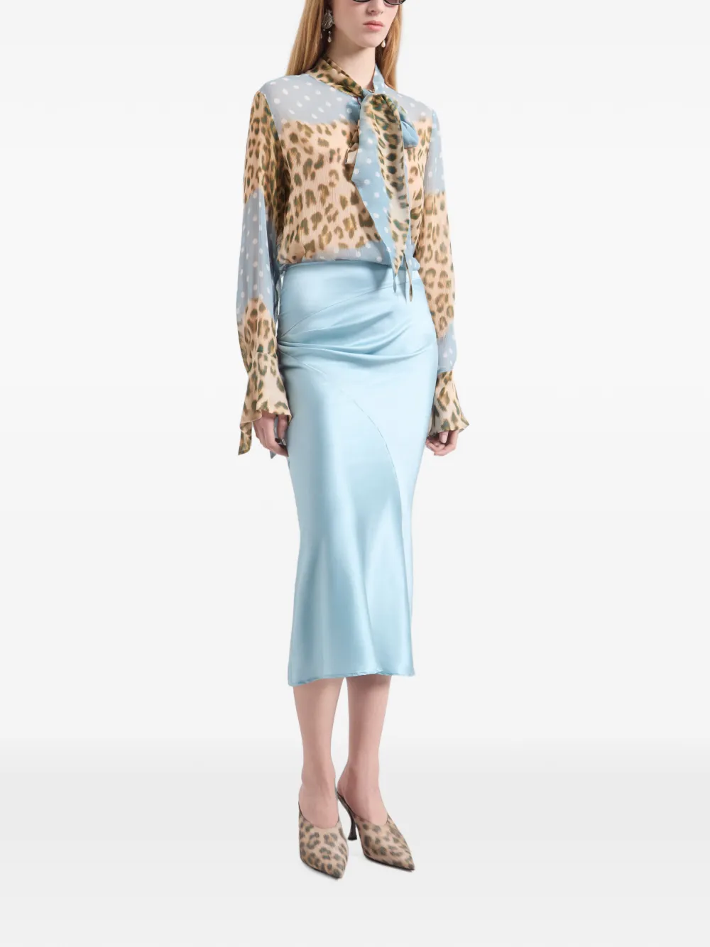 Nina Ricci Blouse met stippen Blauw